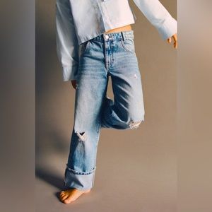 Zara Girls Fold Up Jeans Size 10
